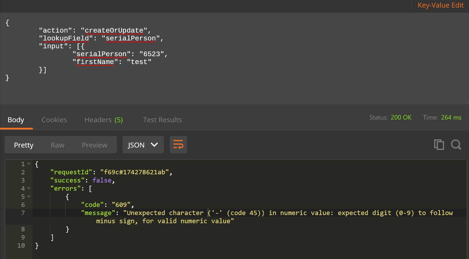 Solved 609 Error Code REST API Marketing Nation