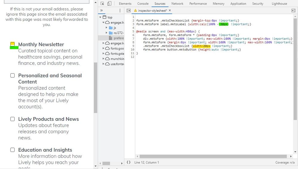 Set checkboxes at 20px and labels at "-30px" to create a 10px gap between field and label