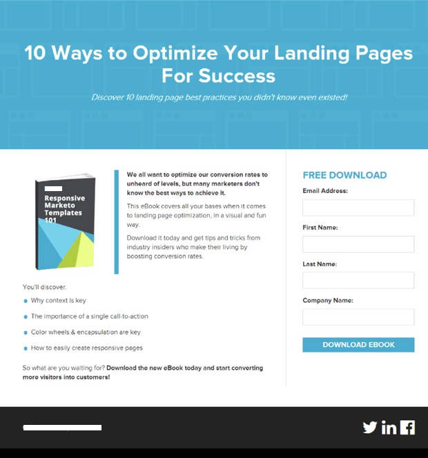 Marketo Landing Page Templates
