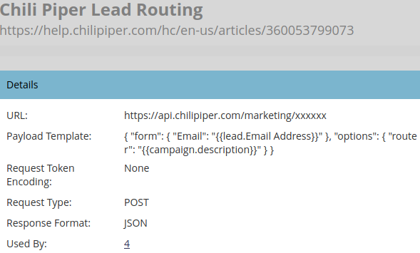 Chili Piper Webhook
