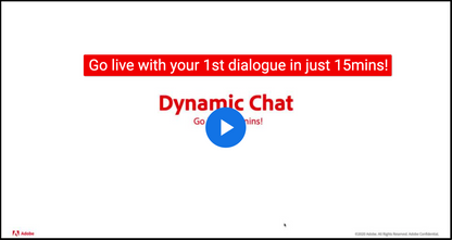 Go live with Dynamic Chat in just 15mins