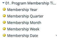 Membership filters available in RCE reporting
