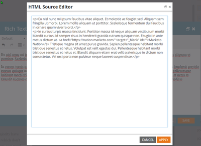 HTML Source Editor Example